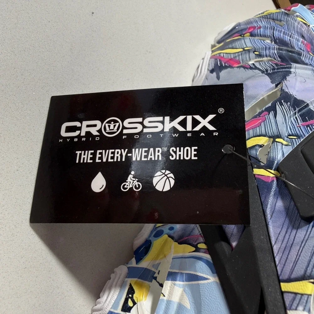 Crosskix Hybrid Shoes Mens Blue Graffiti New Water Every-Wear Clogs‎ Unisex 13